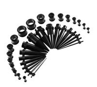 Kit di dilatatori auricolari da 36 pezzi, in acciaio inossidabile, conici,