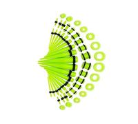 Kit di dilatazione dell'orecchio con coni leggeri, tunnel e tappi per estensori per principianti, set di misuratori per orecchini, adatto per uomini, donne, dimensioni: 14G-0000G, viola, Light Green