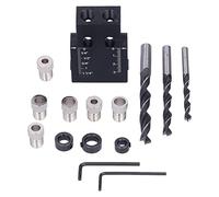 Kit di dima for fori a quattro tasche con punta da trapano, localizzatore obliqui in alluminio, kit for piano lavoro inclinato a 15°, guida for