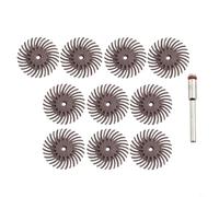 Kit di dischi abrasivi con setole radiali da 2,5 cm con gambo da 3 mm per lucidatura e pulizia dei dettagli nella lavorazione del legno, gioielli, laboratori dentali e applicazioni artigianali (grana