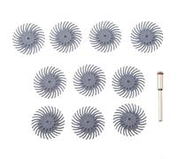 Kit di dischi abrasivi con setole radiali da 2,5 cm con gambo da 3 mm per lucidatura e pulizia dei dettagli nella lavorazione del legno, gioielli, laboratori dentali e applicazioni artigianali (grana