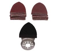 Kit di dischi abrasivi per carta abrasiva oscillante 51 pezzi Set di carta vetrata Strumenti multiuso con gancio e anello triangolari