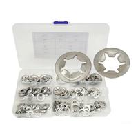 Kit di dischi di sicurezza a stella 7 misure M3-M12 metallo | 180 pezzi, 7 dimensioni da 3 x 9 mm a 12 x 25 mm, ideale per vari collegamenti a vite e riparazioni