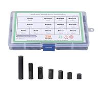 Kit di distanziali esagonali in nylon da 250 pezzi, assortimento di pali filettati con vite e dado M3 per il montaggio di schede madri per modelli di aeroplani UAV fai-da-te, con c