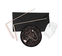 Kit di divinazione telescopico in rame al 99,9% con pendolo per rabdomanzia, rilevamento di oggetti smarriti, guida spirituale, strumento psichico (C)