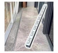 Kit di drenaggio a canale in acciaio inox in metallo, scarico a trincea sottile per giardino, vialetto pedonale del giardino, garage, deviatore d'acqua piovana stretto, pacchetto giuntivo da 1