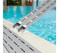 Kit di drenaggio a Canale in Acciaio Inox - Soluzione di drenaggio a Canale Resistente e Durevole per Una Gestione efficiente dell'Acqua in Piscine Esterne, Giardini e patii - Sistema di Dre