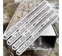 Kit di drenaggio a canale metallico Drenaggio dell'acqua per patio esterno, giardino e sotto terrazza, trincea a fessura 1M