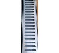 Kit di drenaggio for canale esterno da 1 pezzo con griglia in acciaio inossidabile - Sistema di drenaggio in trincea in resina resistente(100x30x15cm)
