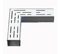 Kit di drenaggio for canale sottile in acciaio inossidabile, scarico lineare for doccia, for cortile, patio, vialetto, garage, canale di drenaggio for acque piovane largo 1 3/8" con griglia, kit di dr