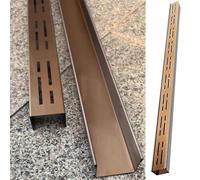 Kit di drenaggio Francese in Acciaio Inox 304 per vialetto, Canale di drenaggio lineare Sottile e Resistente, grondaia per acque reflue, Oro Rosa, 5x3 cm (2x1 1/8")