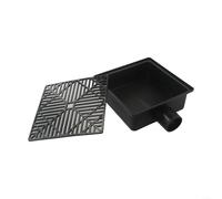 Kit di drenaggio sotterraneo con lavabo basso profilo e 2 tubi flessibili da 142,2 cm per uso giardino