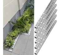 Kit di drenaggio sottile per esterni, in acciaio inox 304, con coperture rimovibili per griglie, tubo di scarico stretto per cortili e paesaggi, confezione da 6