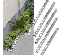 Kit di drenaggio sottile per esterni, in acciaio inox 304, con coperture rimovibili per griglie, tubo di scarico stretto per soluzioni per giardini e paesaggi, confezione da 5