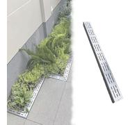 Kit di drenaggio sottile per grondaie, facile da installare, in acciaio inox, per cortili, parcheggi e giardini, soluzione efficace per lo scarico del pavimento poco profondo