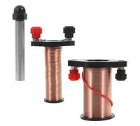 Kit di Elettromagnetismo con Bobine Primarie e Secondarie | Terminali Superiori, Plastica e Rame, Fori Inferiori da 1cm e 2,5cm, per Lezioni Medie