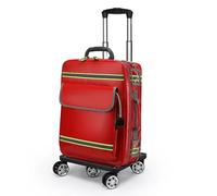 Kit di emergenza con trolley, impermeabile, professionale, per il primo soccorso, per auto, trekking, campeggio, viaggi, Rosso, A