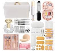 Kit di emergenza per matrimonio da donna, 39 elementi essenziali per spose squadra sposa tutto in uno kit da viaggio per la cura personale set da viaggio donna, bianco, Glam White
