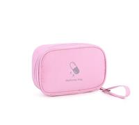 Kit Di Emergenza Sanitaria For La Casa,Kit Di Pronto Soccorso Portatile,Contenitore For Medicinali Portatile Da Viaggio Di Grande Capacità,Adatto For Casa E Auto(Pink,6.7x4.3x2.4in)