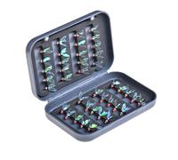 Kit di esca per la pesca a mosca - Collezione esca di mosca realistica, vola di imitazione da 40 pacchetti con scatola di stoccaggio | Ganci di cattura delle trote premium, strumenti di pesca artigian