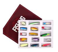Kit di esche da - 15 pezzi Esche riflettenti realistiche | Kit di strumenti di per acqua mare fiume lago torrente Jigging traino lancio feste compleanno partito