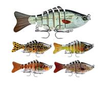 Kit di esche da pesca, esche da nuoto realistiche, esche da pesca d'acqua e salata, esche da nuoto realistiche per basso, trota, oro, arlecchino, salmone