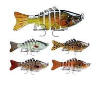 Kit di esche da pesca, esche da nuoto realistiche, per acqua salata, multi-snodato, attrezzatura per maschere da pesca a nuoto, facile da catturare per la famiglia, principianti, uomini