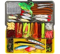 Kit di Esche di Pesca di RoseFlower - Esche Artificiali Spoon, Accessori con Vermi, Esche Dure, Ganci Singolo, Insetti, Crankbait per Trota, Persico, Luccio