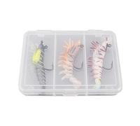 Kit di esche gamberetti - Esche morbide colorate vivaci realistiche - Pesca esche gamberetti jigs testa piombo | per bar scrofa flet lucioperca salmone Crappie Snook