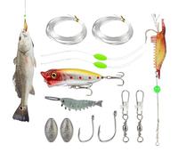 Kit Di Esche Per La Al Persico | Set Di Esche Artificiali Con Ami Per,Esca Versatile Attrezzatura Acqua Per Sgombri Pescegatto Trote Salmoni Laghi Fiumi Ruscello