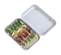 Kit di esche per pesca con mosca per spigola, accessori da pesca | Esche artificiali per pescatori d'acqua dolce, per uomini all'aperto, laghi e fiumi, confezioni