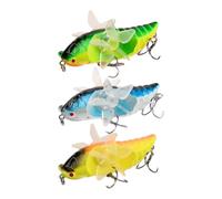 Kit di esche per pesca Minnow esche false realistiche per la superficie dell'acqua simulazione bionica con uncino a tre punti per pesca in acque dolci e salate esche per trout e bassi