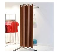 Kit di esposizione per abbigliamento al dettaglio con asta semicircolare in alluminio, semplice spogliatoio per privacy per boutique, colore marrone, dimensioni 78,7 cm, perfetto per i negozi.