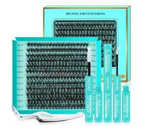 Kit di estensione delle ciglia 240Pcs 50D Clusters Kit, Lash Bond And Seal, Lash Remover, Lash Twzzer per ciglia false Cluster Kit (D-Mix9-16mmKit)