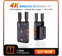 Kit di estensione trasmettitore e ricevitore video HDMI wireless 4K Gamma di perdita di 400 m per fotocamera DSLR da laptop a TV, proiettori, monitor