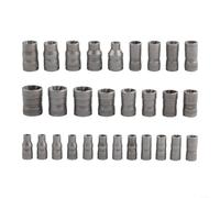 Kit di estrattori per bulloni e dadi con adattatore da 1/4 e 3/8 per bulloni danneggiati arrugginiti e rimozione di dadi spogliati