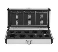 Kit di estrazione bulloni, 10 pezzi, set di estrattori per dadi e prigionieri danneggiati, strumenti metrici esagonali in acciaio nero per la rimozione di bulloni rotti, con