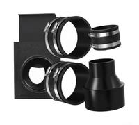 Kit di estrazione della polvere da 4 pezzi con ammortizzatore per cancello scorrevole e riduttore da 10,2 a 6,3 cm, accoppiatori in gomma ad alta elasticità con morsetti per utensili per la