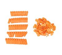 Kit di etichette auricolari per bestiame, 100 set, etichette di identificazione in plastica per animali da fattoria, per pecore, capre, bovini, mucche, maiali, colori vivaci,
