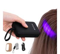 Kit di extension per capelli V Light a LED con strumento di polimerizzazione rapida con batteria ricaricabile da 5000 mAh e 10 scudi per extension per capelli per uso domestico in salone black