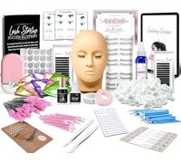 Kit di extension per ciglia, professionale, per principianti + lezioni online e certificato