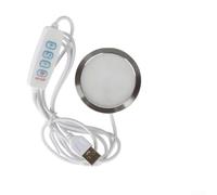 Kit di faretti LED USB ultra sottili da 5 V per stampanti 3D, D60 mm × 8 mm, sfarfallio e protezione degli occhi, 3 W, a risparmio energetico, luce notturna fai da te (B)