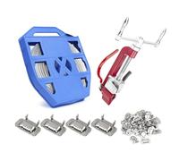 Kit di fascette in acciaio inossidabile, tenditore a vite e utensile da taglio per imballaggio ad alta resistenza, bobina di fascette SS304 da 19 mm di larghezza e 30 m di lunghezza, 100 fibbie Ear