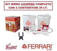 KIT DI FERMENTAZIONE BIRRA ARTIGIANALE COOPERS LUX CON 2 CONTENITORI 25 LT