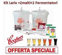 KIT DI FERMENTAZIONE BIRRA COOPERS 2 FERMENTATORI+2 MALTI A SCELTA FAI DA TE