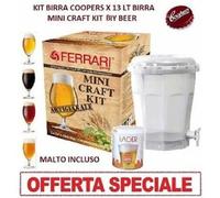 KIT DI FERMENTAZIONE BIRRA COOPERS MINI KIT BIY + MALTO X 13LT COMPLETO OFFERTA