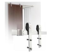 Kit Di Ferramenta For Porte Scorrevoli Fienile,binari For Armadi In Acciaio Inossidabile,kit Rulli For Binari For Porte Singole,for Garage,guardaroba,bagno(78.7" Track (Single Door))