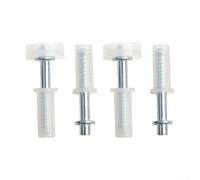 Kit di ferramenta in acciaio e plastica con perno superiore e rotella guida per riparare armadi, fienili e porte scorrevoli, set di diverse dimensioni (4 pezzi)
