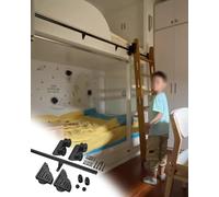 Kit di Ferramenta per Biblioteca Kit di Fissaggio per Scala da Biblioteca Scorrevole con Staffe, Rotaia a Sospensione per Scale Rotanti Ufficio, Soffitta e Casa, Super Resistente(680cm/22.3ft)