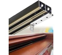 Kit di ferramenta per Porte scorrevoli Doppie da 3,78 m - Sistema di binari Bypass per armadi e Guardaroba, Facile da installare, Resistente ed Elegante, Ideale per la ristrutturazione della